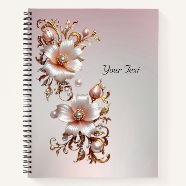 Cuaderno Floral Rosa Decorativo (Anverso)