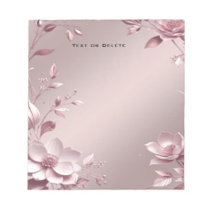 Cuaderno floral rosa delicado