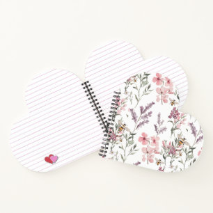 Cuaderno Floral Rosa Lavanda