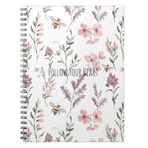 Cuaderno Floral Rosa Lavanda