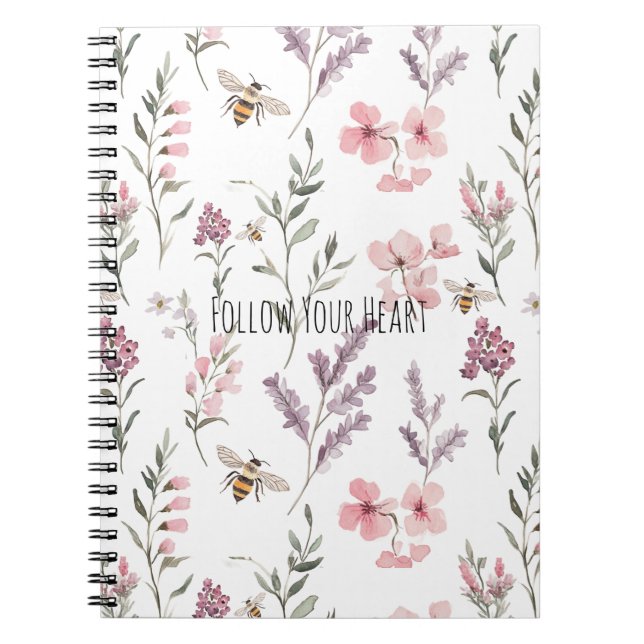 Cuaderno Floral Rosa Lavanda (Frente)