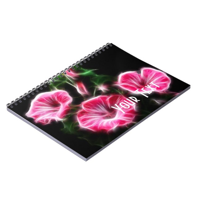 Cuaderno floral rosa Petunia Surreal (Lado Izquierdo)