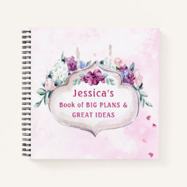 Cuaderno Floral rosa | Planes y grandes ideas