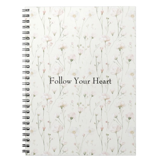 Cuaderno Floral Rosa Rubor Bonito (Frente)
