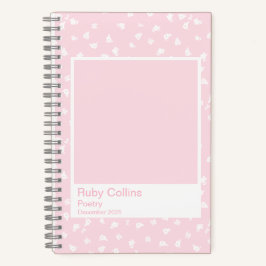 Cuaderno Floral Rosa Suave Minimal Ditsy