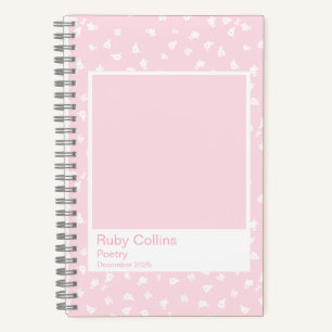 Cuaderno Floral Rosa Suave Minimal Ditsy