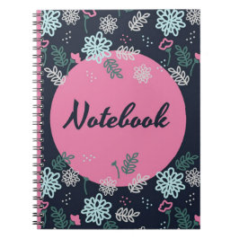 Cuaderno Floral rosa y marina