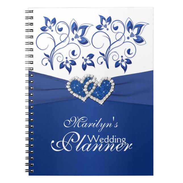 Cuaderno floral Royal Blue and White (Frente)