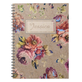 Cuaderno Floral rústica vintage