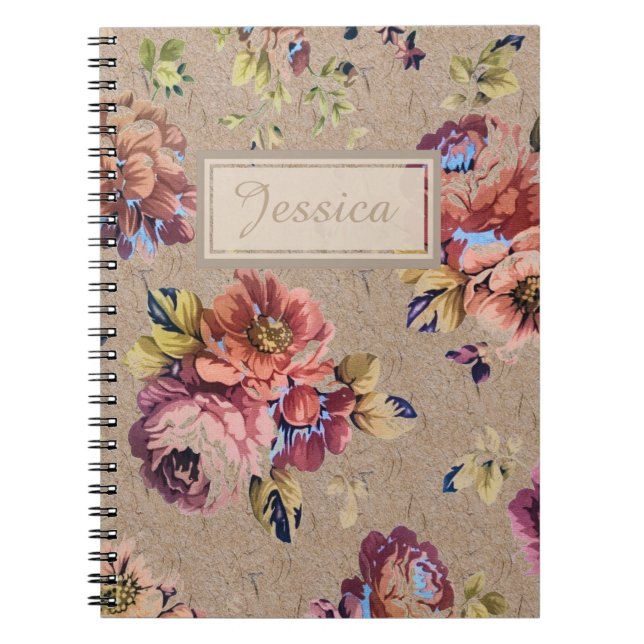 Cuaderno Floral rústica vintage (Frente)