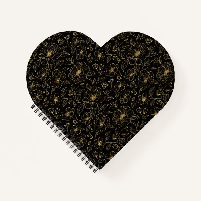 Cuaderno Floral sin fisuras de lujo elegante (Anverso)