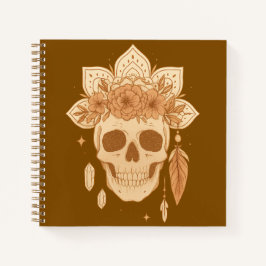 Cuaderno Floral Skull Halloween Boho
