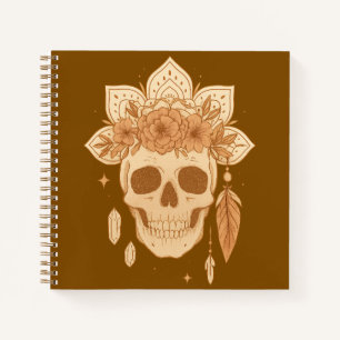 Cuaderno Floral Skull Halloween Boho