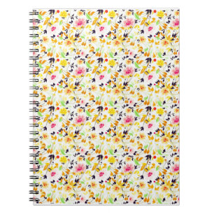 Cuaderno Floral suave de primavera