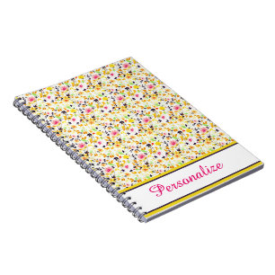Cuaderno Floral suave de primavera personalizada