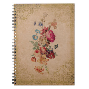 Cuaderno floral subió vintage bonito del Victoria