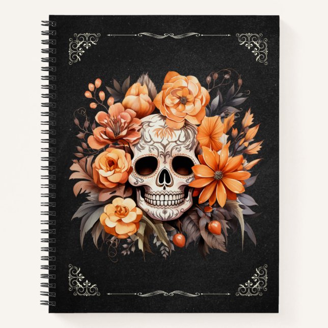 Cuaderno Floral Sugar Skull (Anverso)