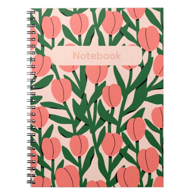 Cuaderno Floral – Temática de Flores Elegantes  (Frente)