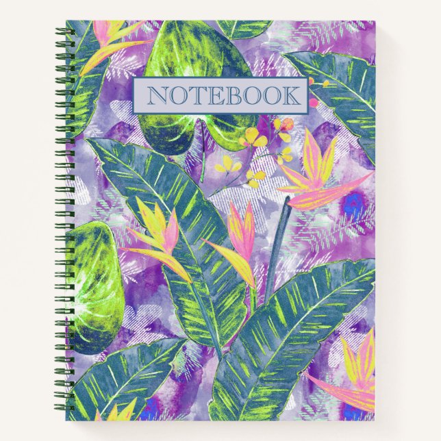 Cuaderno Floral tropical, botánica (Anverso)