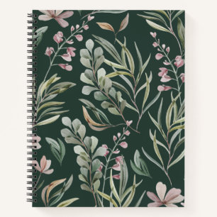 Cuaderno Floral verde
