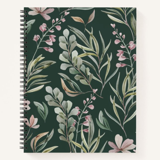 Cuaderno Floral verde (Anverso)