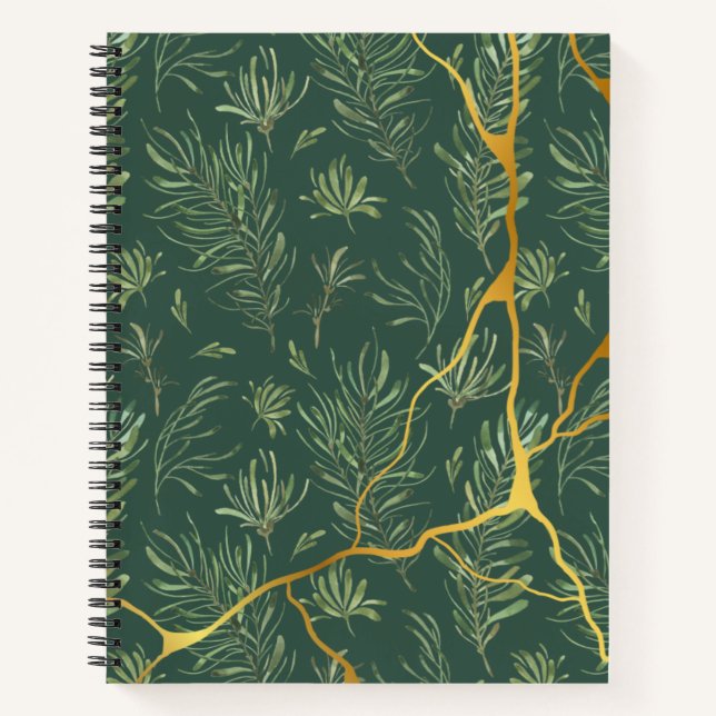 Cuaderno Floral verde (Anverso)