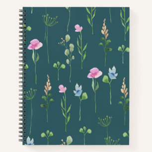 Cuaderno Floral verde