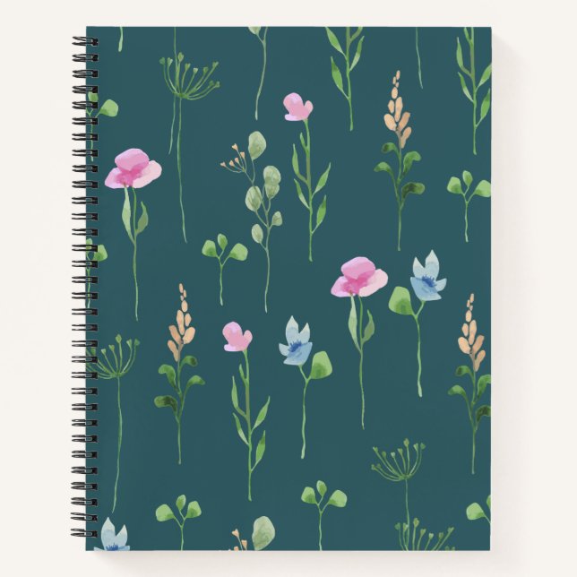 Cuaderno Floral verde (Anverso)
