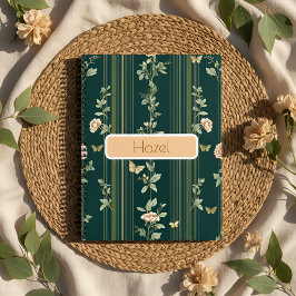 Cuaderno Floral Verde de Lujo