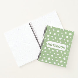 Cuaderno Floral Verde – Papelería Minimalista