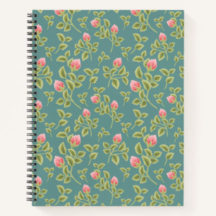 Cuaderno Floral verde y rosa