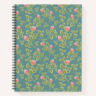 Cuaderno Floral verde y rosa