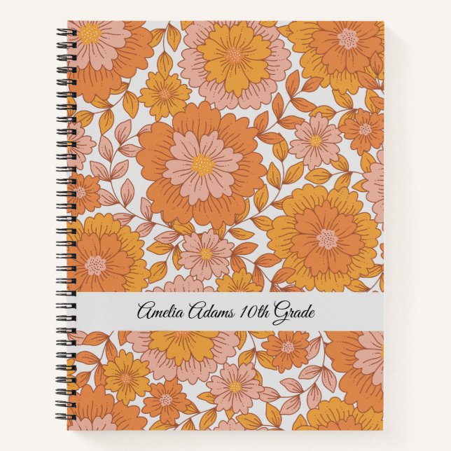 Cuaderno Floral Vintage Feminine School Bonito Girly (Anverso)