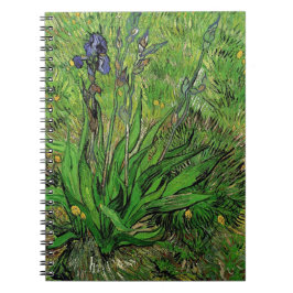Cuaderno Floral vintage, Iris de Vincent van Gogh