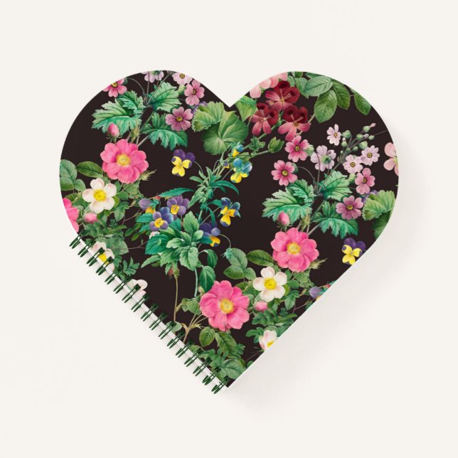 Cuaderno Floral vintage oscura (Anverso)