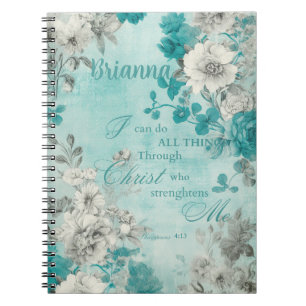 Cuaderno Floral vintage personalizada