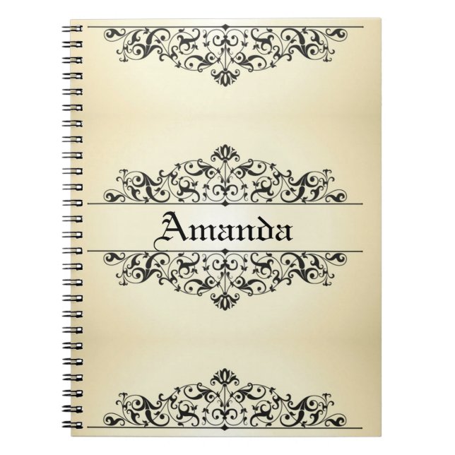 Cuaderno Floral Vintage Personalizado (Frente)