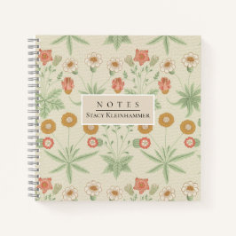 Cuaderno Floral virgen personalizada William Morris