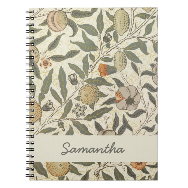 Cuaderno Floral virgen William Morris Fruit Art Nouveau (Frente)