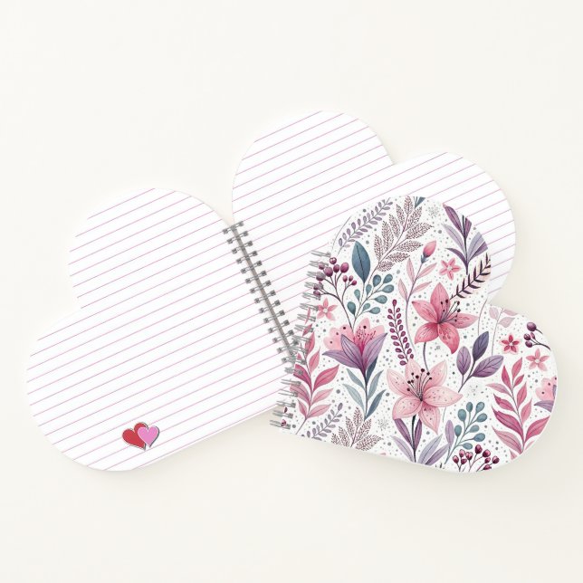 Cuaderno Floral Watercolor Lilies Pink (Interior)