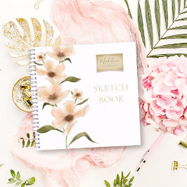Cuaderno Floral Watercolor Sketchbook Nombre Rústico
