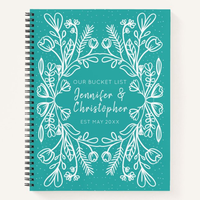 Cuaderno Floral Wreath Our Bucket List Couepsake (Anverso)