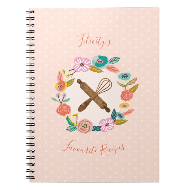 Cuaderno Floral y follaje Pin & Whisk Receta (Frente)