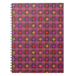 Cuaderno Floral y gingham de colores vivos
