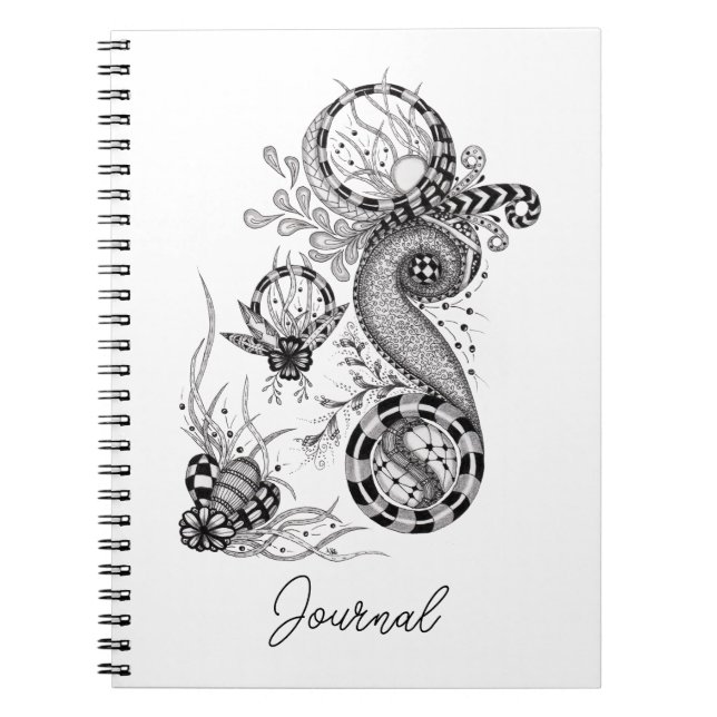 Cuaderno Florale Tangle Zeichnung -  (Frente)