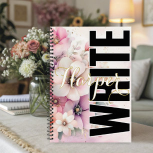 Cuaderno Florales suaves y bonitos 