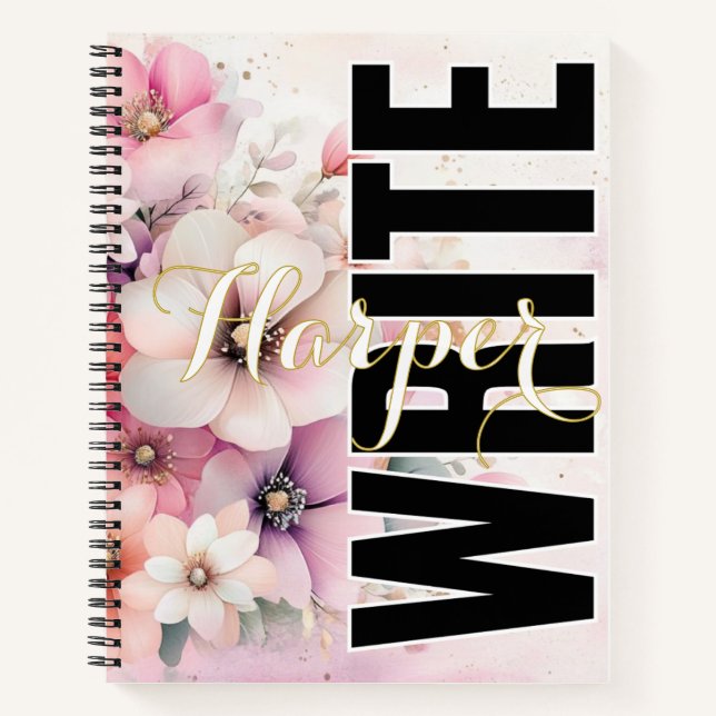 Cuaderno Florales suaves y delicados  (Anverso)