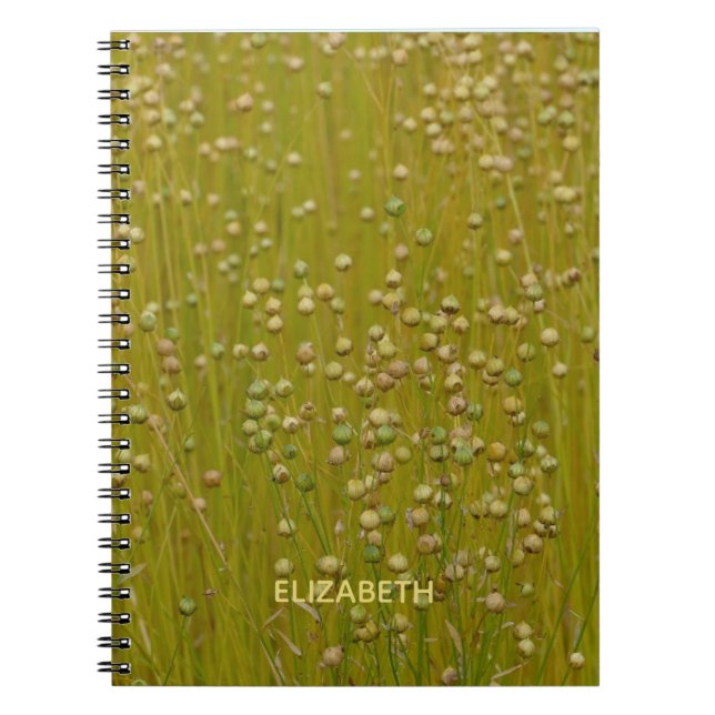 Cuaderno Florales verdes multicolores personalizados (Frente)