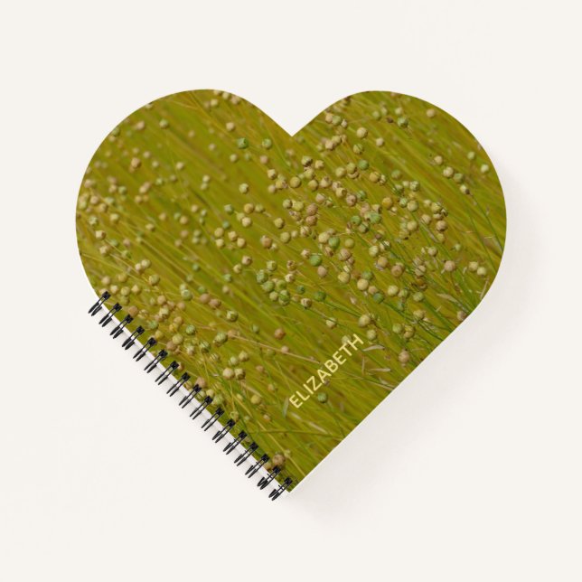 Cuaderno Florales verdes multicolores personalizados (Anverso)