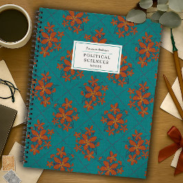 Cuaderno Florales Vintage en Negrita y Malhumor-Texturizado